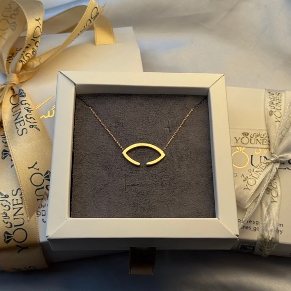 گردنبند طرح چشم نظر مینیمال طلا